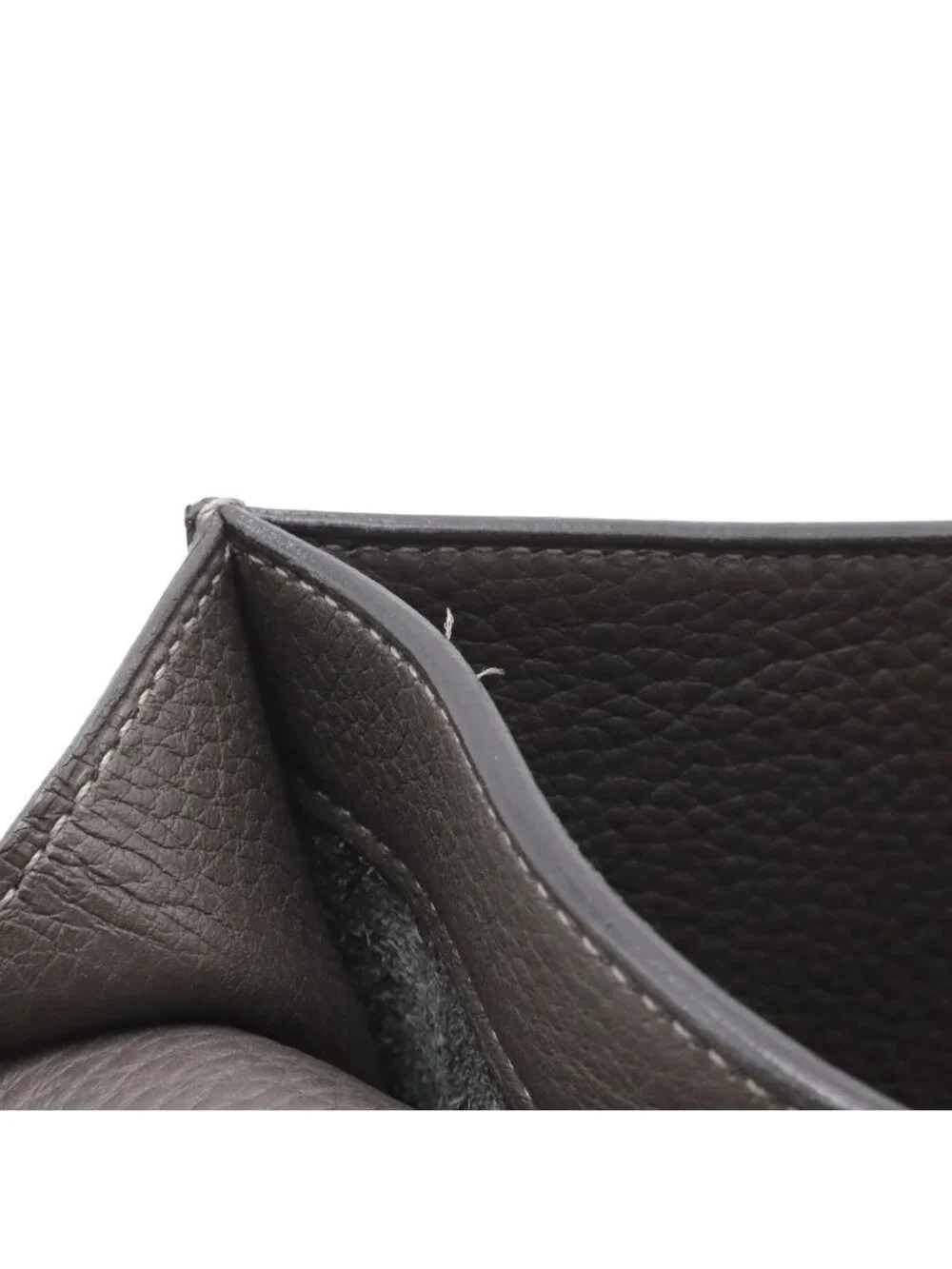 Hermes Sac a Depeches 27 Business Briefcase Second Togo Leather Graphite Gray